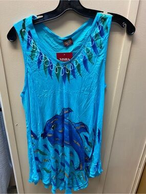 Ladies one size Rayon sleeveless umbrella shirt